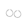 3x35mm D/C Florentine Round Hoop Earrings