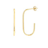 Open Paper Clip Hoop Earrings
