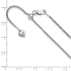 Sterling Silver RH-plated Adjustable Wheat Chain Anklet