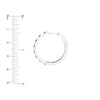 Sapphire &amp; Diamond Hoop Earrings (3/8tcw)