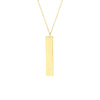 Vertical Engravable Bar Adj. Necklace