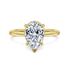 14K Yellow Gold Hidden Halo Pear Shape Diamond Engagement Ring