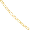 3.9mm Light Concave Figaro Chain with Lobster Lock