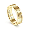 14K Yellow Gold 6mm - Men's Wedding Band in Satin Finish
