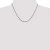 14K White Gold 1.6mm D/C Open Franco Chain