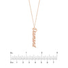 5mm Vertical Script Font Necklace