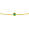 Mini Emerald Bezel Bolo Bracelet