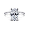 14K White Gold Oval Solitaire Engagement Ring