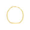 Initial ID Plate on Curb Chain Adjustable Bracelet