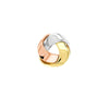 Tri-Color Flat Love Knot Stud Earrings