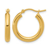 10K Polished Hinged Hoop Earrings