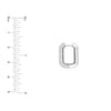 3 Row Pave Diamond Paper Clip Huggies (1tcw)