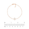 Sideways Mini CZ Heart Adjustable Bracelet