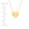 Beaded Border Radiant Heart Necklace