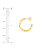 15mm D-Tube Round Hoop Earrings