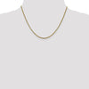 14K 1.85mm Semi-Solid D/C Round Box Chain