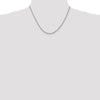14K White Gold 2.5mm Diamond-Cut Rope Chain