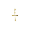 CZ Center Polished Cross Pendant
