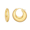 Small Graduated Puffed Hoop Earrings