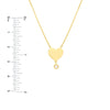 Heart with Diamond Drop Adjustable Necklace
