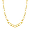 Hollow Graduated Oval Link Necklace
