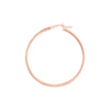 2mm x 40mm Polished Hoop Earrings