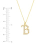 Diamond Gothic 'B' Necklace