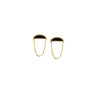 Onyx Enamel Sunrise Stud Earrings with Drape