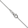 18K White Gold 20 inch .5mm Box with Spring Ring Clasp Chain