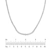 5-1/3tcw Diamond Bezel Graduated Tennis Necklace