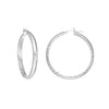 40mm x 4mm Diamond-Cut Hoop Earrings