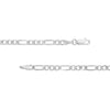 Sterling Silver 3.9mm Concave Figaro Chain with Lobster Lock