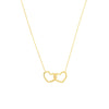 Linked Open Hearts Adjustable Necklace