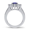 14K 0.78Ct Diamond Sapphire Ring