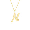 Script 'N' with Diamond Bezel Necklace