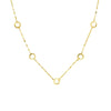 Adjustable Fancy Circle Station Necklace
