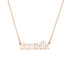 7mm Gothic Nameplate Necklace