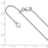 Sterling Silver RH-plated Adjustable 1.1mm D/C Spiga Chain