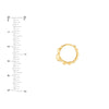 Beaded Round Hoop Earrings
