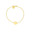 Kid's Paper Clip Chain Bracelet with Disc