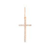 Plated Sterling Silver CZ Cross Dangle Earrings
