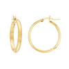 3x25mm Half Round DC Florentine Hoop Earrings