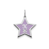 Initial Enameled Star with Diamond Charm