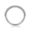 14K White Gold Diamond Wedding Band