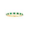 Emerald &amp; Diamond Stackable Band