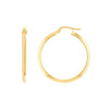 Large Polished Knife Edge Hoop Earrings