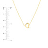 Sideways Mini Heart Adjustable Necklace