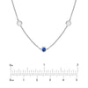 3/8tcw Diamond &amp; Sapphire Bezel Station Necklace