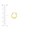 Medium Neon Yellow Enamel Round Twist Hoops