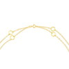 Long Open Hammered Circles Chain Necklace